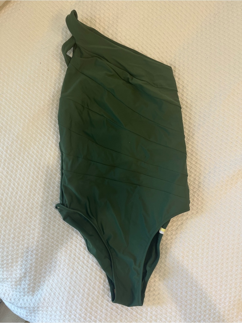 summersalt One-Shoulder Dark Green One-Piece Swimsuit